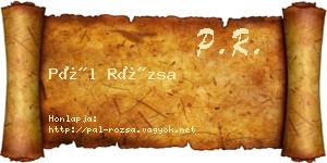 Pál Rózsa névjegykártya