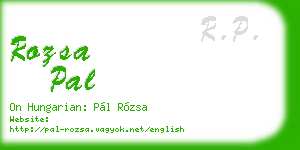 rozsa pal business card