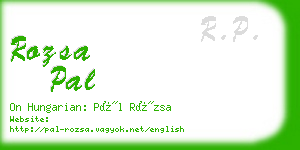 rozsa pal business card